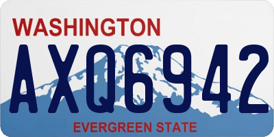 WA license plate AXQ6942