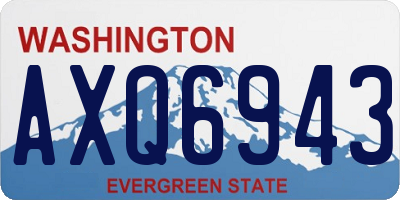 WA license plate AXQ6943