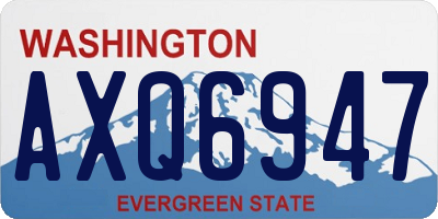 WA license plate AXQ6947