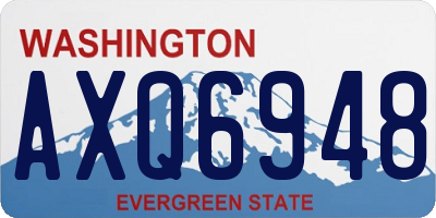WA license plate AXQ6948