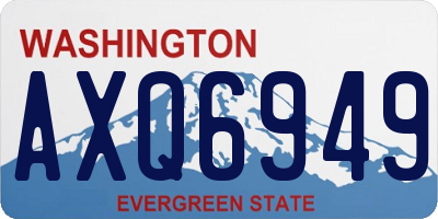 WA license plate AXQ6949