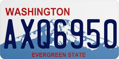 WA license plate AXQ6950