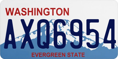 WA license plate AXQ6954