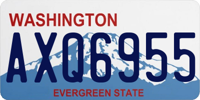 WA license plate AXQ6955
