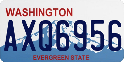 WA license plate AXQ6956