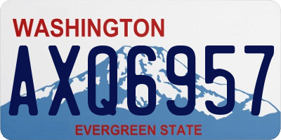 WA license plate AXQ6957