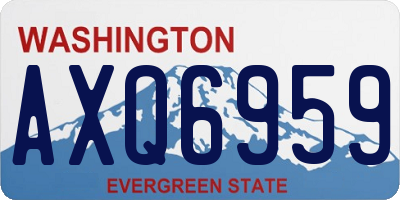 WA license plate AXQ6959