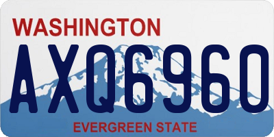 WA license plate AXQ6960