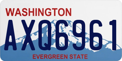 WA license plate AXQ6961