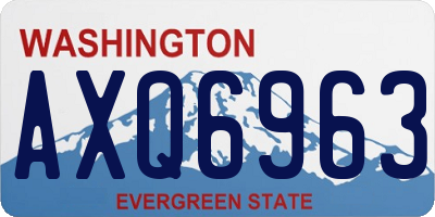 WA license plate AXQ6963