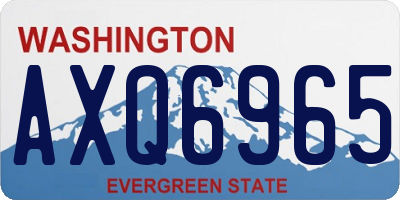 WA license plate AXQ6965