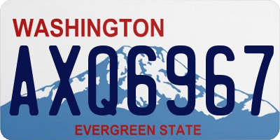 WA license plate AXQ6967