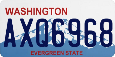 WA license plate AXQ6968