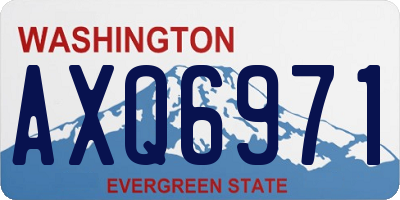 WA license plate AXQ6971