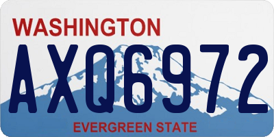 WA license plate AXQ6972