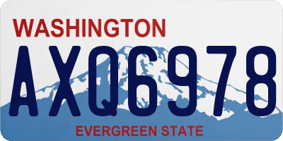 WA license plate AXQ6978
