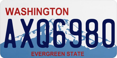 WA license plate AXQ6980