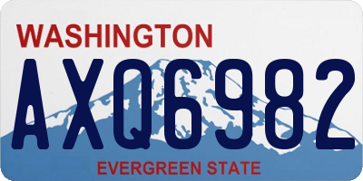 WA license plate AXQ6982