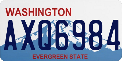 WA license plate AXQ6984