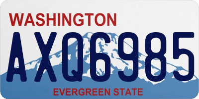 WA license plate AXQ6985