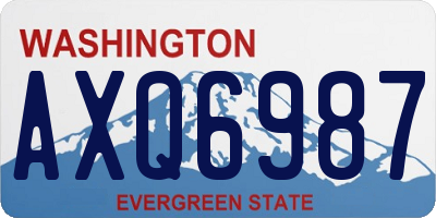 WA license plate AXQ6987