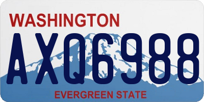 WA license plate AXQ6988