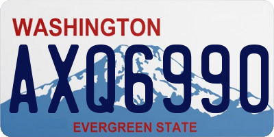 WA license plate AXQ6990