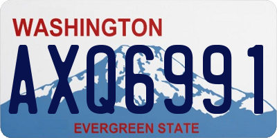 WA license plate AXQ6991