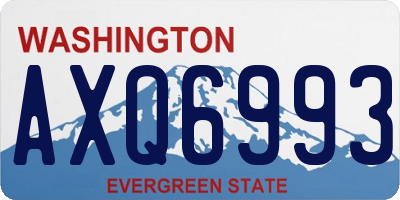 WA license plate AXQ6993