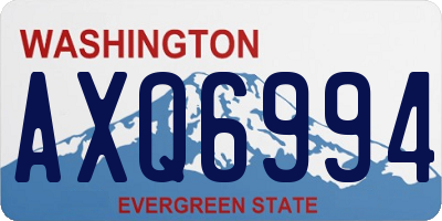 WA license plate AXQ6994