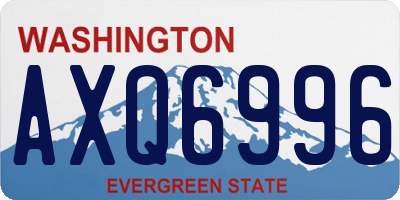 WA license plate AXQ6996