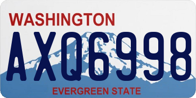 WA license plate AXQ6998