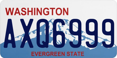 WA license plate AXQ6999