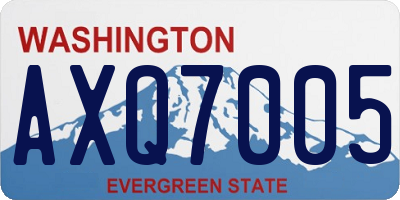 WA license plate AXQ7005