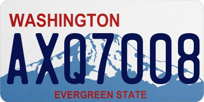 WA license plate AXQ7008