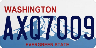 WA license plate AXQ7009
