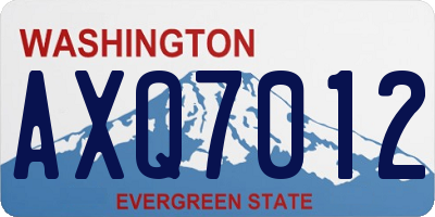 WA license plate AXQ7012