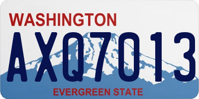 WA license plate AXQ7013