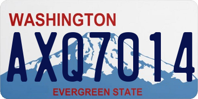 WA license plate AXQ7014