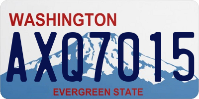 WA license plate AXQ7015
