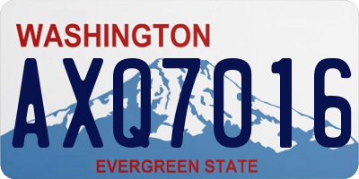 WA license plate AXQ7016