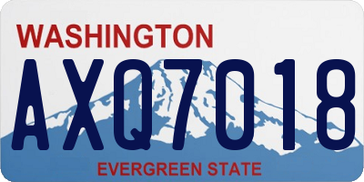 WA license plate AXQ7018