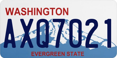 WA license plate AXQ7021