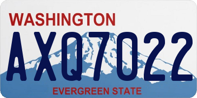 WA license plate AXQ7022
