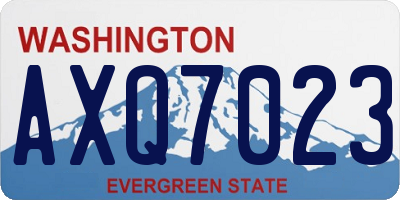 WA license plate AXQ7023