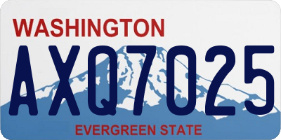 WA license plate AXQ7025