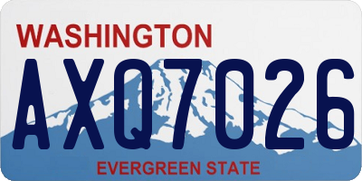 WA license plate AXQ7026