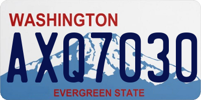 WA license plate AXQ7030
