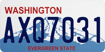 WA license plate AXQ7031