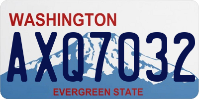 WA license plate AXQ7032
